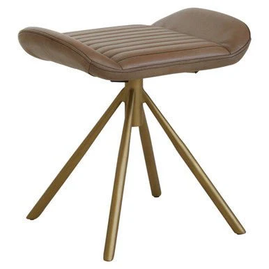Buffalo Grey Leather Footstool - Image 7
