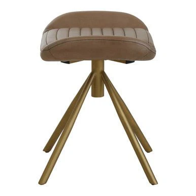 Buffalo Grey Leather Footstool - Image 8