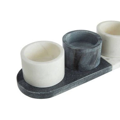 Bulgari Marble Condiment Bowls And Board Set - Image 6