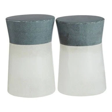 Bulgari White And Grey Finish Salt And Pepper Set - Image 6