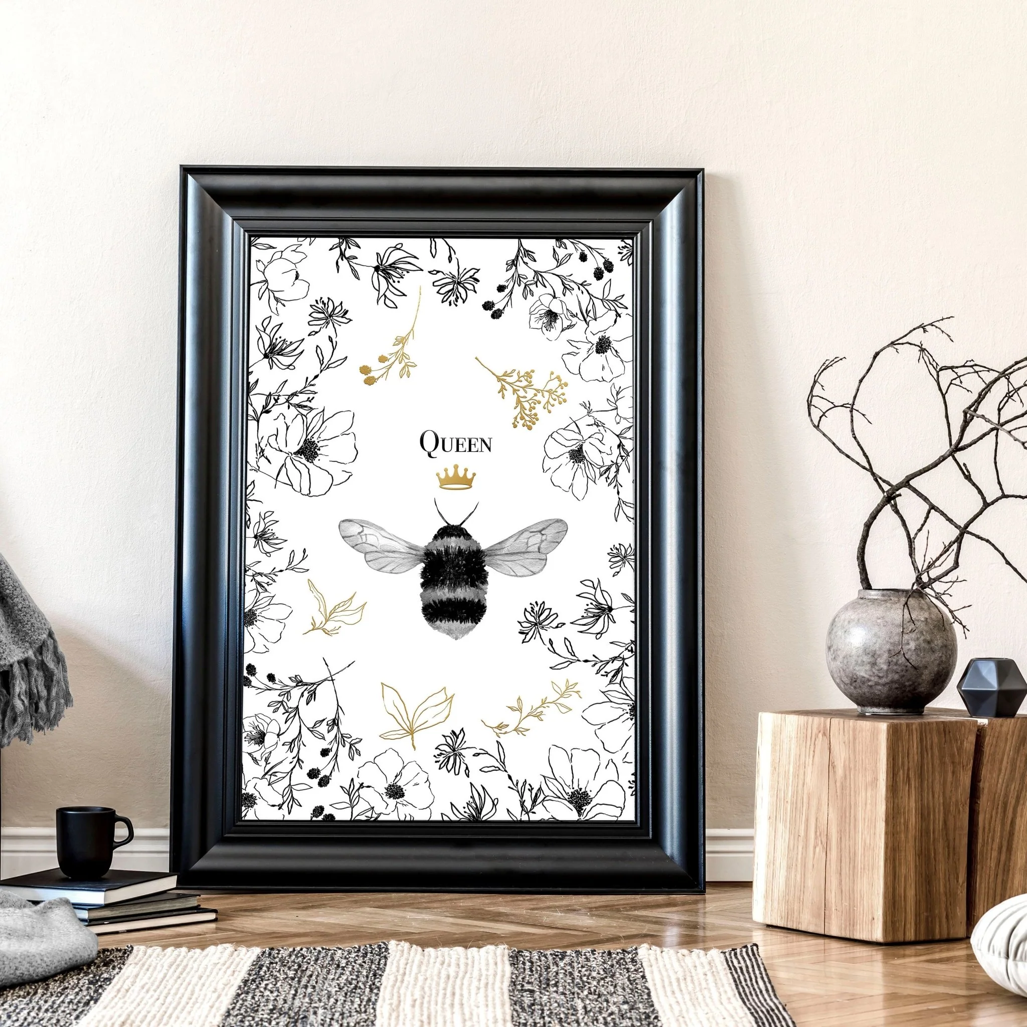 Bumble bee art | framed wall art print - Image 5