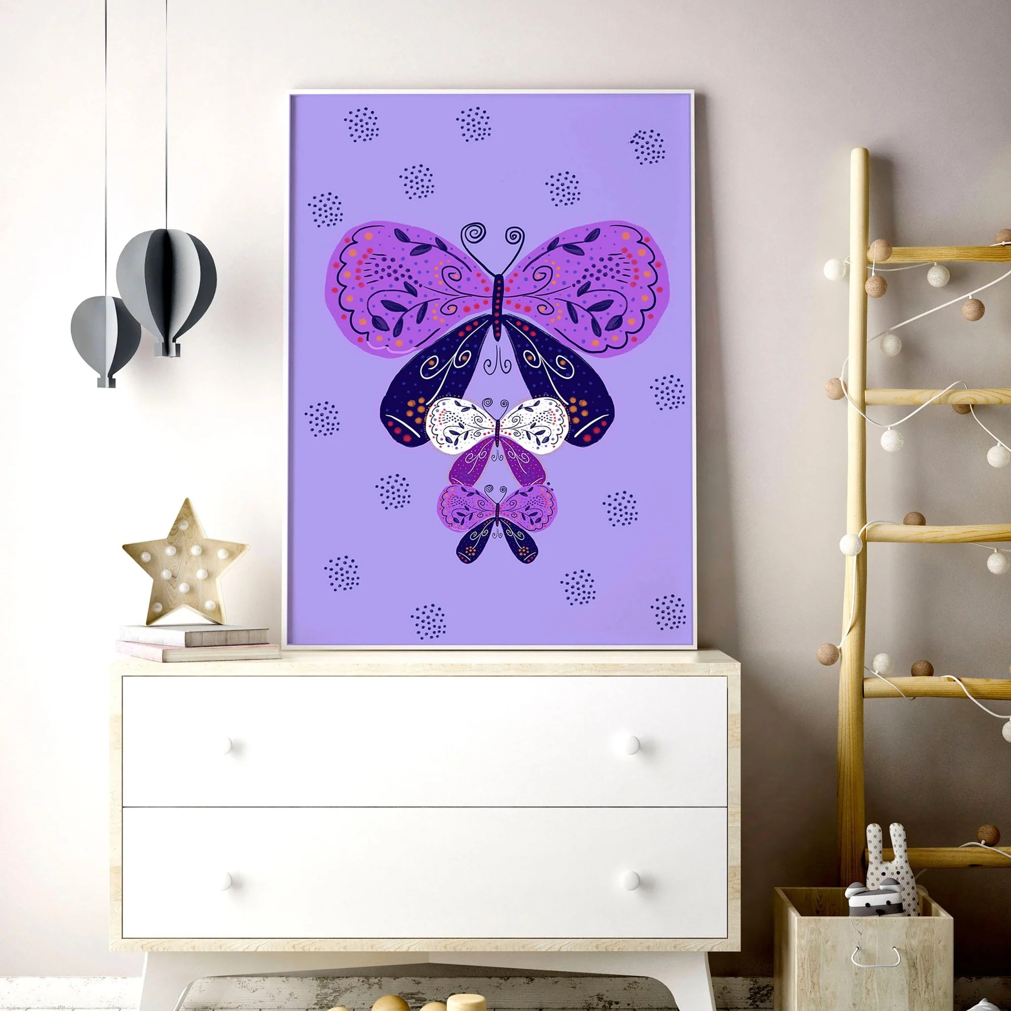 Butterflies wall art | set of 2 Wall art for Nursery - Image 4