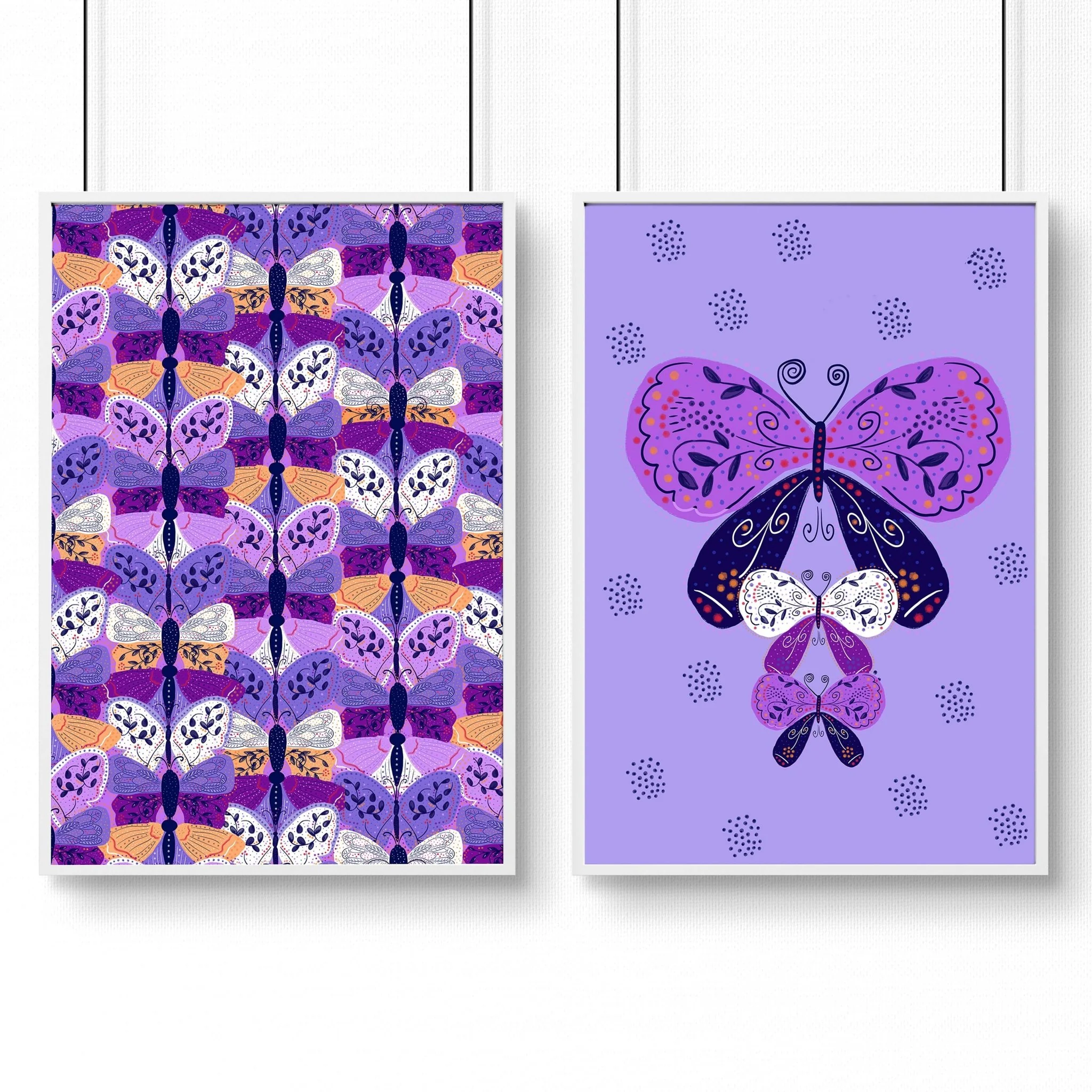Butterflies wall art | set of 2 Wall art for Nursery - Image 6