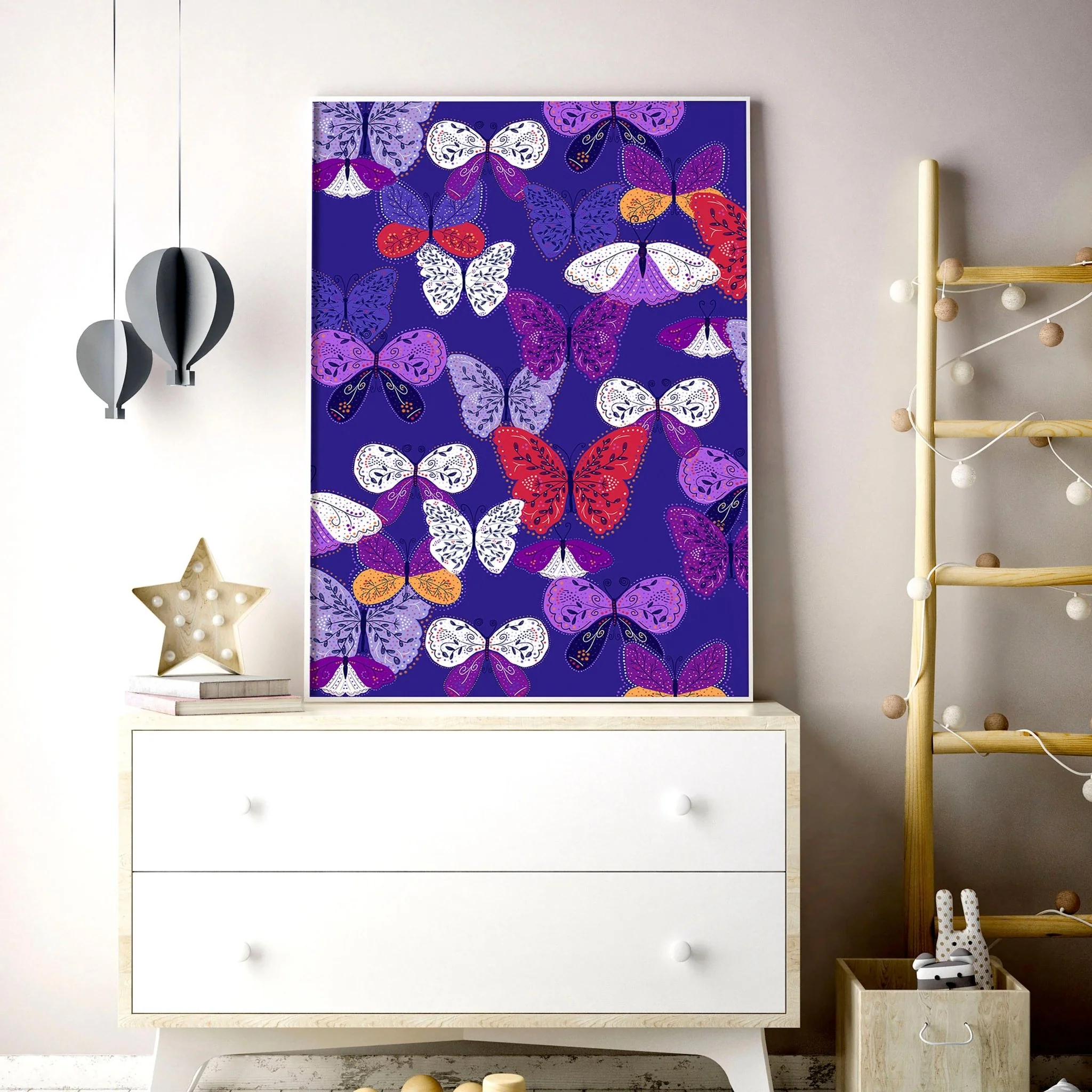 Wall art for Nursery | Set of 2 Butterfly wall art prints - Image 5