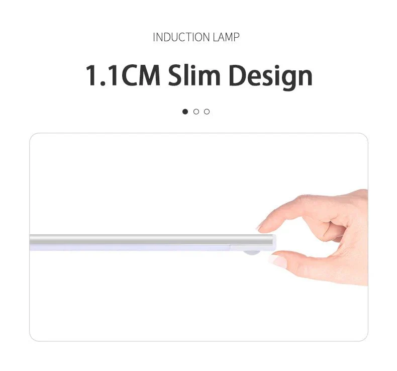 Cabinet Lights Motion Sensor LED Wireless USB Under Ultra Thin Night Light For Kitchen Cabinet Bedroom Wardrobe Indoor Lighting - Image 11