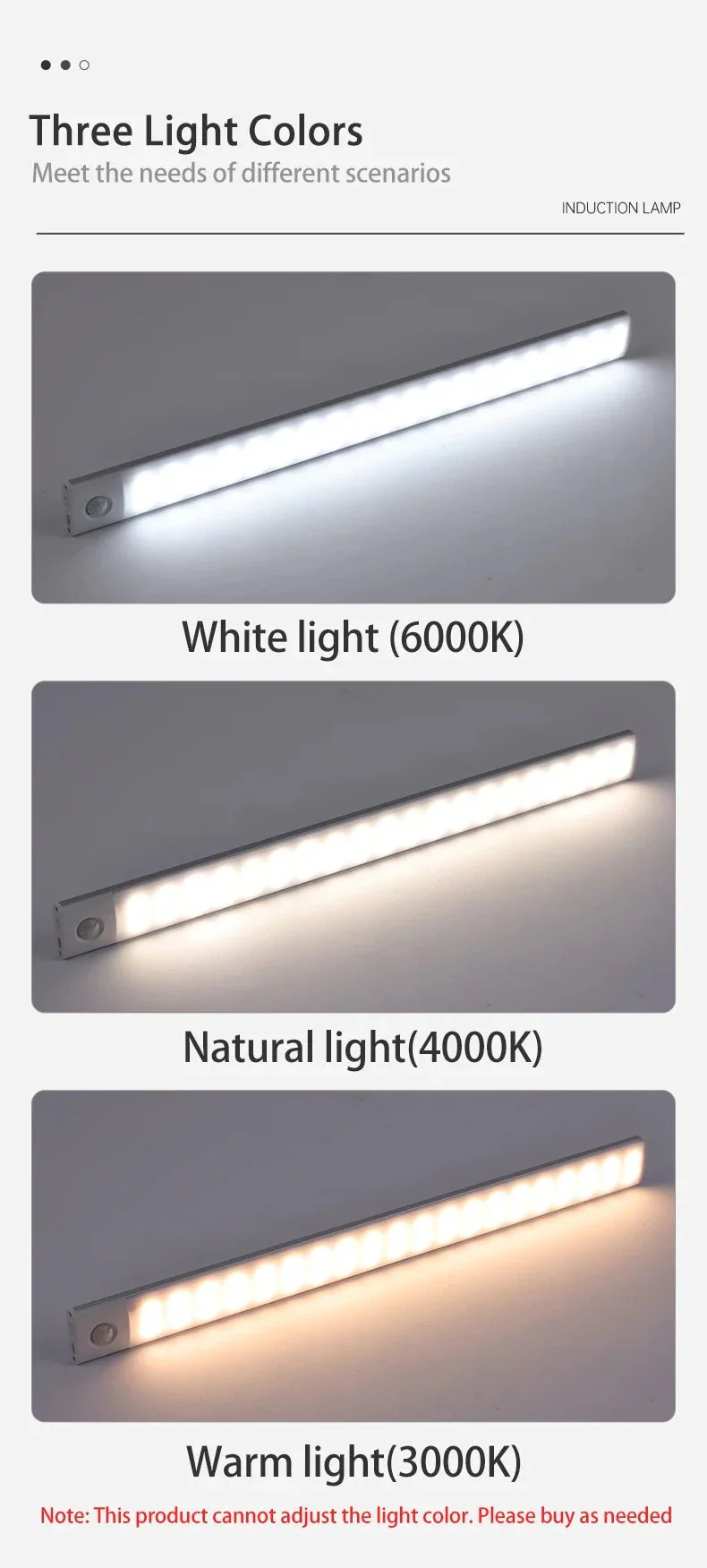 Cabinet Lights Motion Sensor LED Wireless USB Under Ultra Thin Night Light For Kitchen Cabinet Bedroom Wardrobe Indoor Lighting - Image 13
