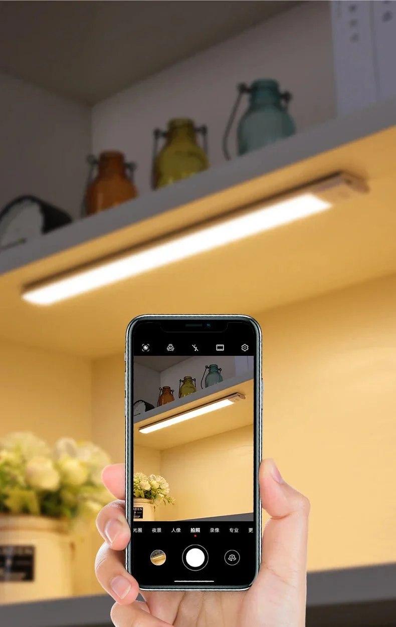 Cabinet Lights Motion Sensor LED Wireless USB Under Ultra Thin Night Light For Kitchen Cabinet Bedroom Wardrobe Indoor Lighting - Image 16