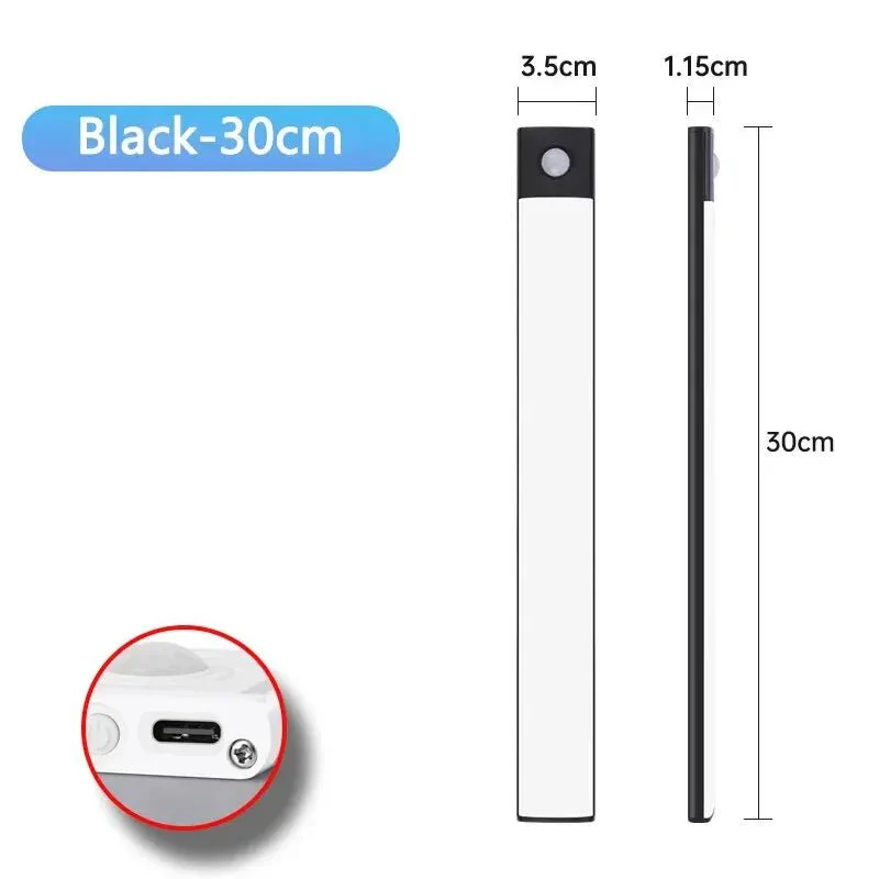 Cabinet Lights Motion Sensor LED Wireless USB Under Ultra Thin Night Light For Kitchen Cabinet Bedroom Wardrobe Indoor Lighting - Image 21