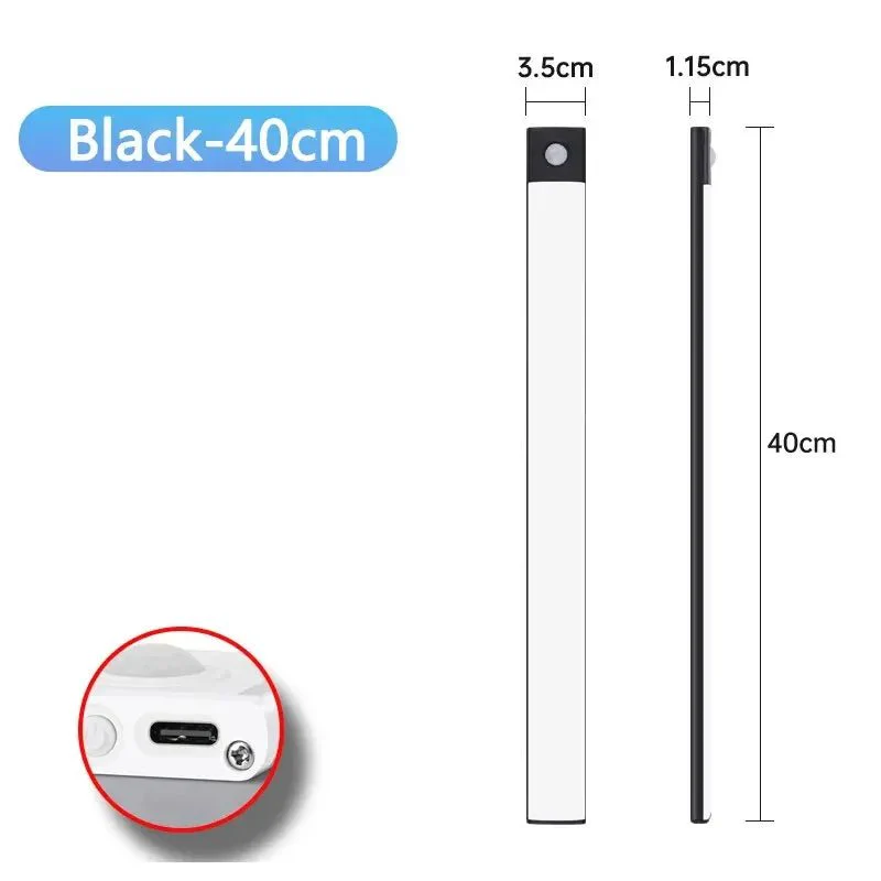 Cabinet Lights Motion Sensor LED Wireless USB Under Ultra Thin Night Light For Kitchen Cabinet Bedroom Wardrobe Indoor Lighting - Image 22