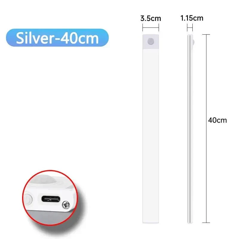 Cabinet Lights Motion Sensor LED Wireless USB Under Ultra Thin Night Light For Kitchen Cabinet Bedroom Wardrobe Indoor Lighting - Image 27