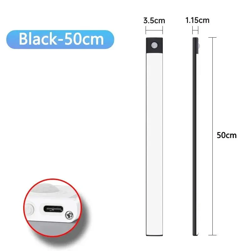 Cabinet Lights Motion Sensor LED Wireless USB Under Ultra Thin Night Light For Kitchen Cabinet Bedroom Wardrobe Indoor Lighting - Image 29