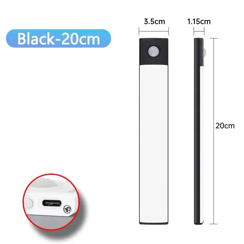 Cabinet Lights Motion Sensor LED Wireless USB Under Ultra Thin Night Light For Kitchen Cabinet Bedroom Wardrobe Indoor Lighting - Image 30