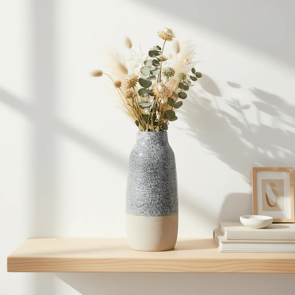 Caldera Grey Bottled Vase - Image 3