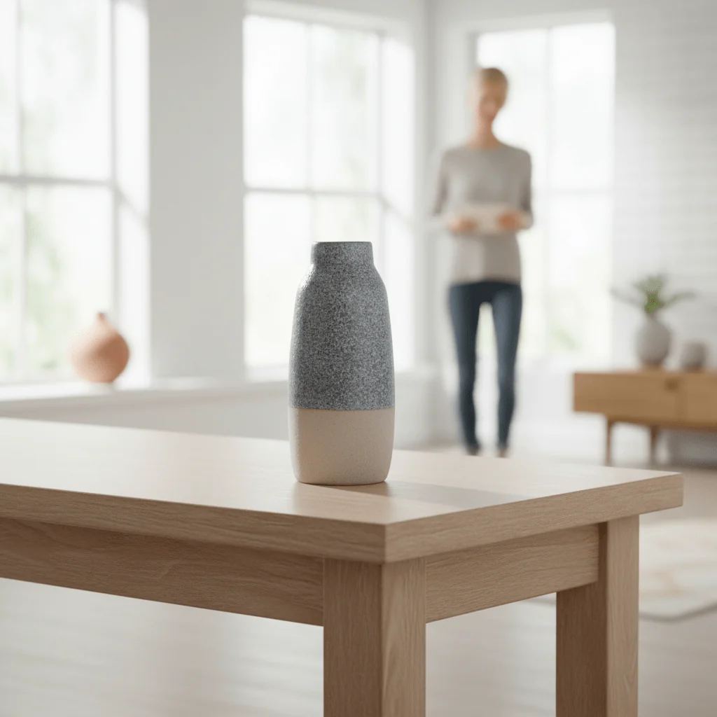 Caldera Grey Bottled Vase - Image 6