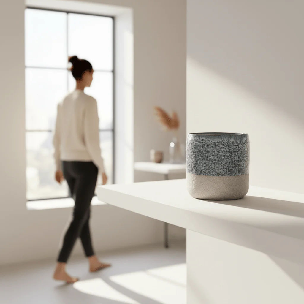 Caldera Grey Speckled Small Planter - Image 2