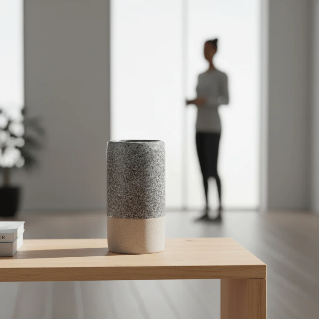 Caldera Grey Speckled Vase - Image 2