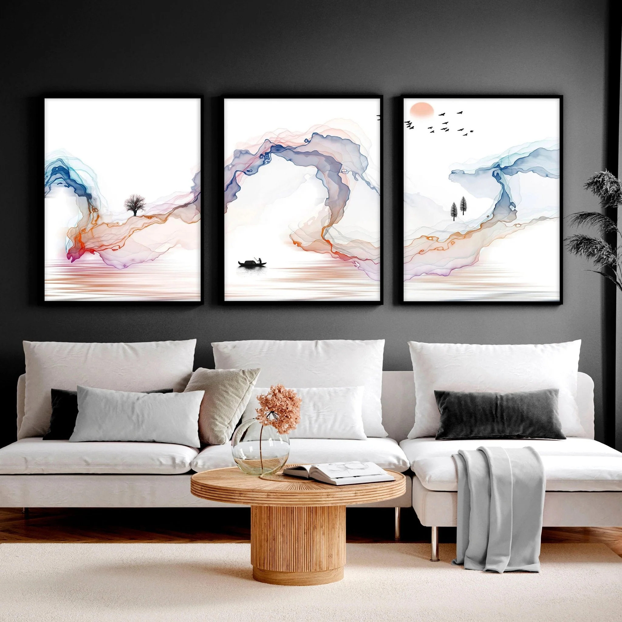 Calm artwork Wall Art prints | set of 3 framed prints - Image 7