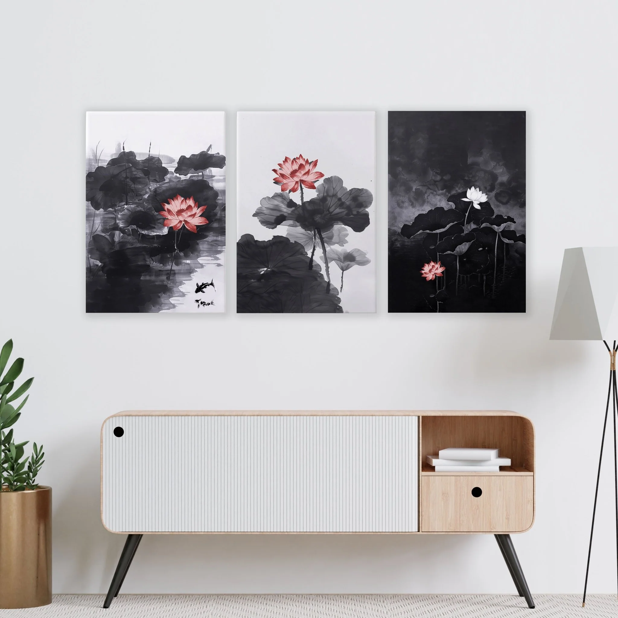 Calming Art | Set of 3 Asian Inspired Wall art Prints - Image 3