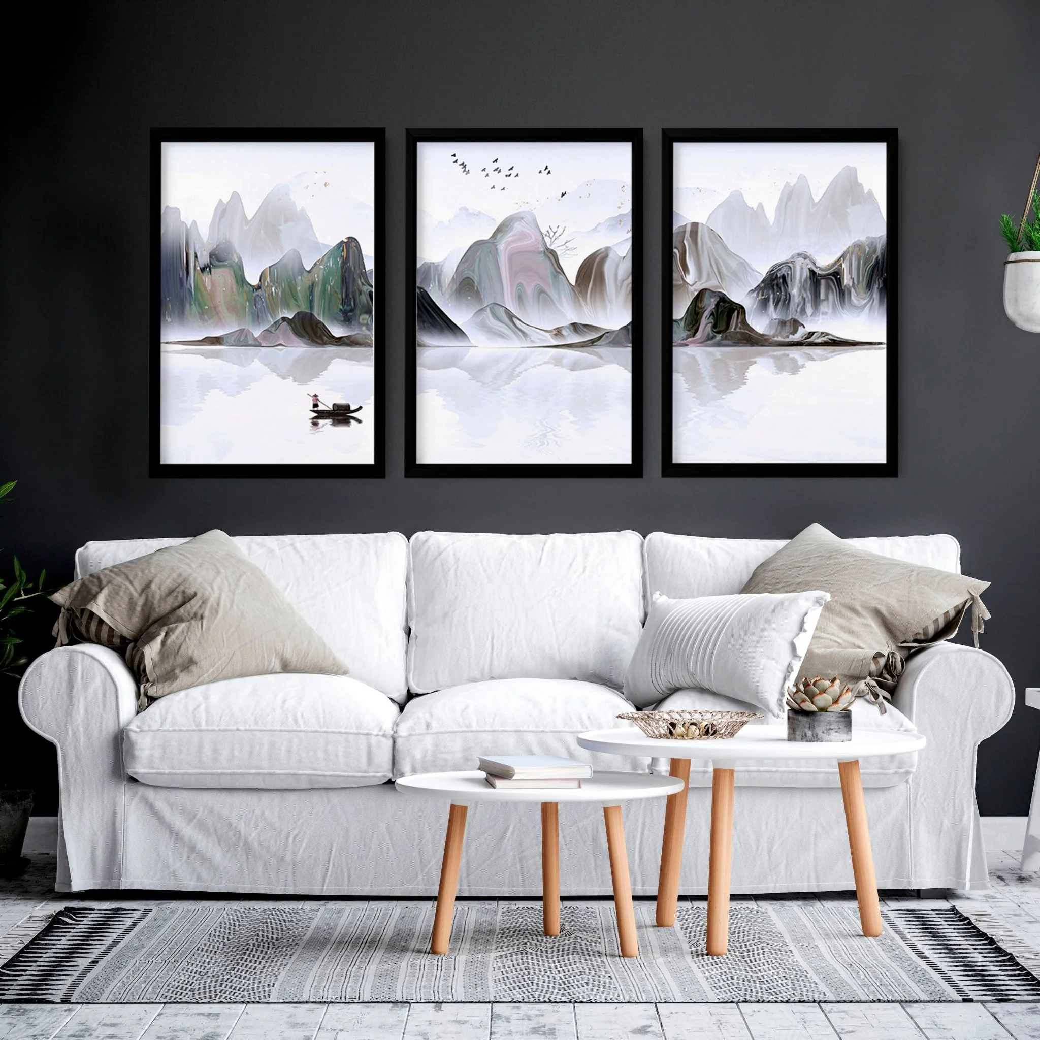 Calming artwork for living room | set of 3 wall art prints - Image 6