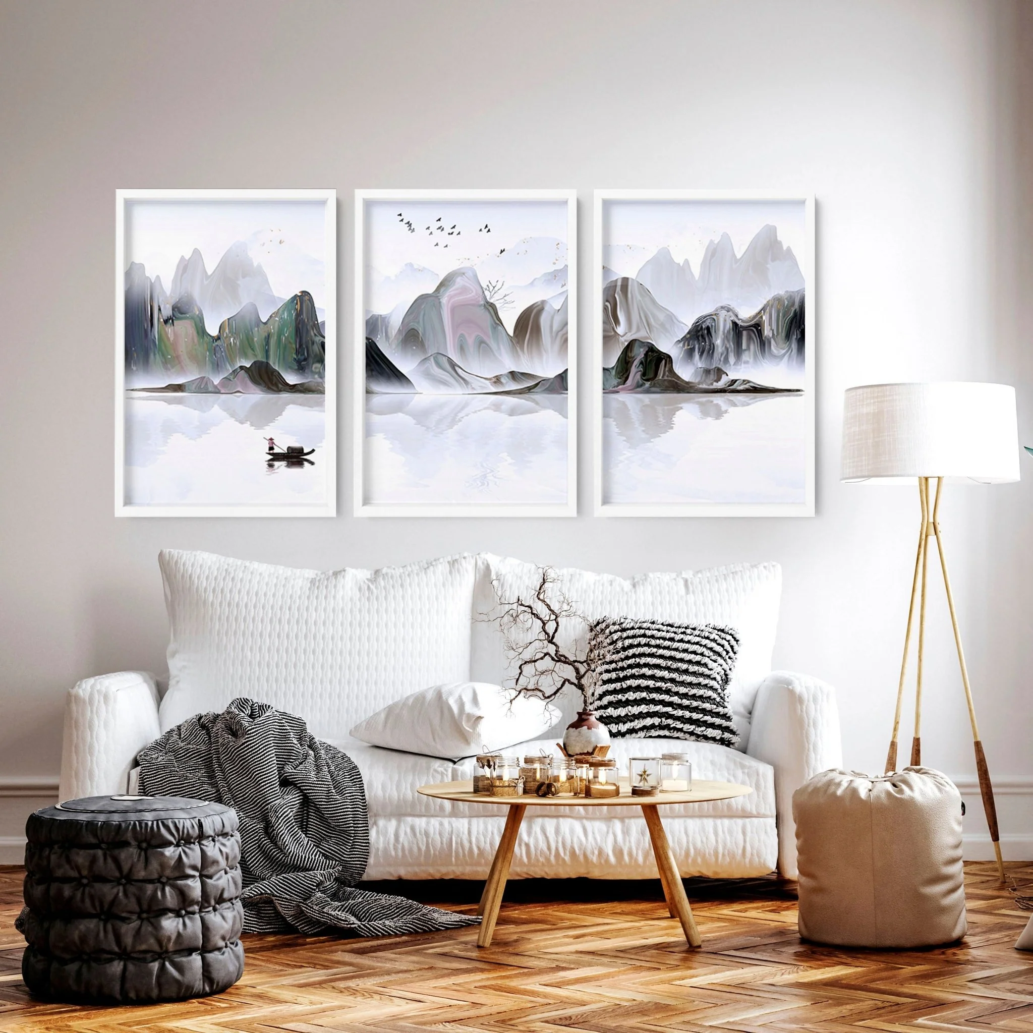 Calming artwork for living room | set of 3 wall art prints - Image 7