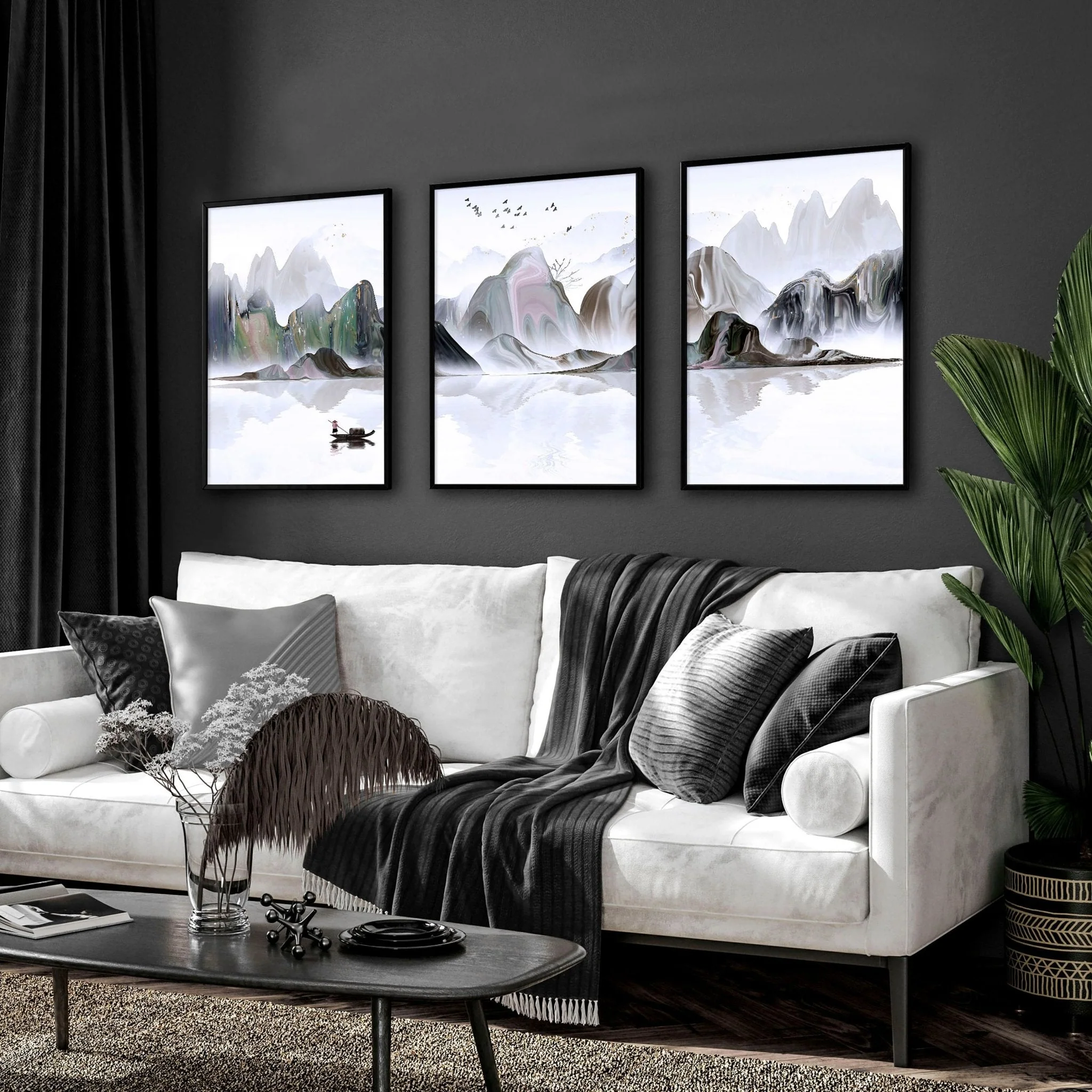 Calming artwork for living room | set of 3 wall art prints - Image 8