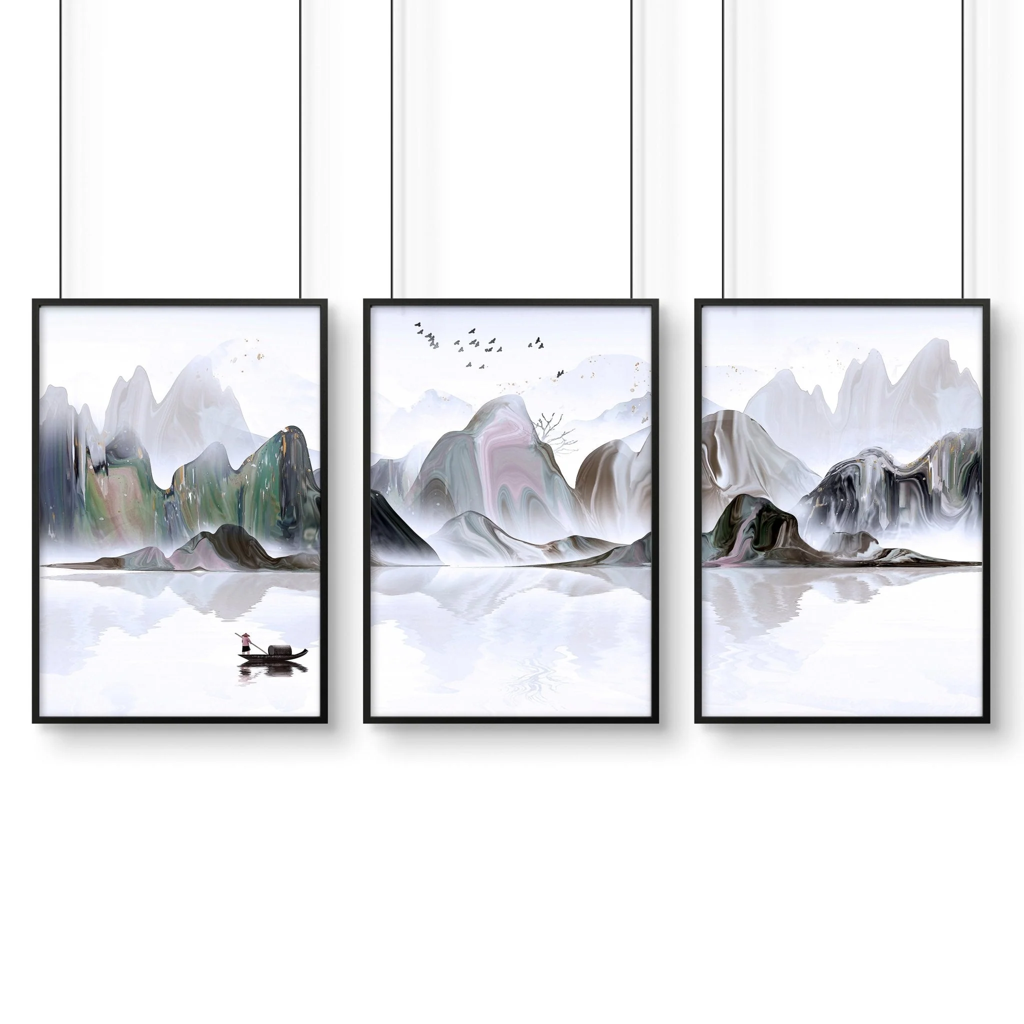 Calming artwork for living room | set of 3 wall art prints - Image 9