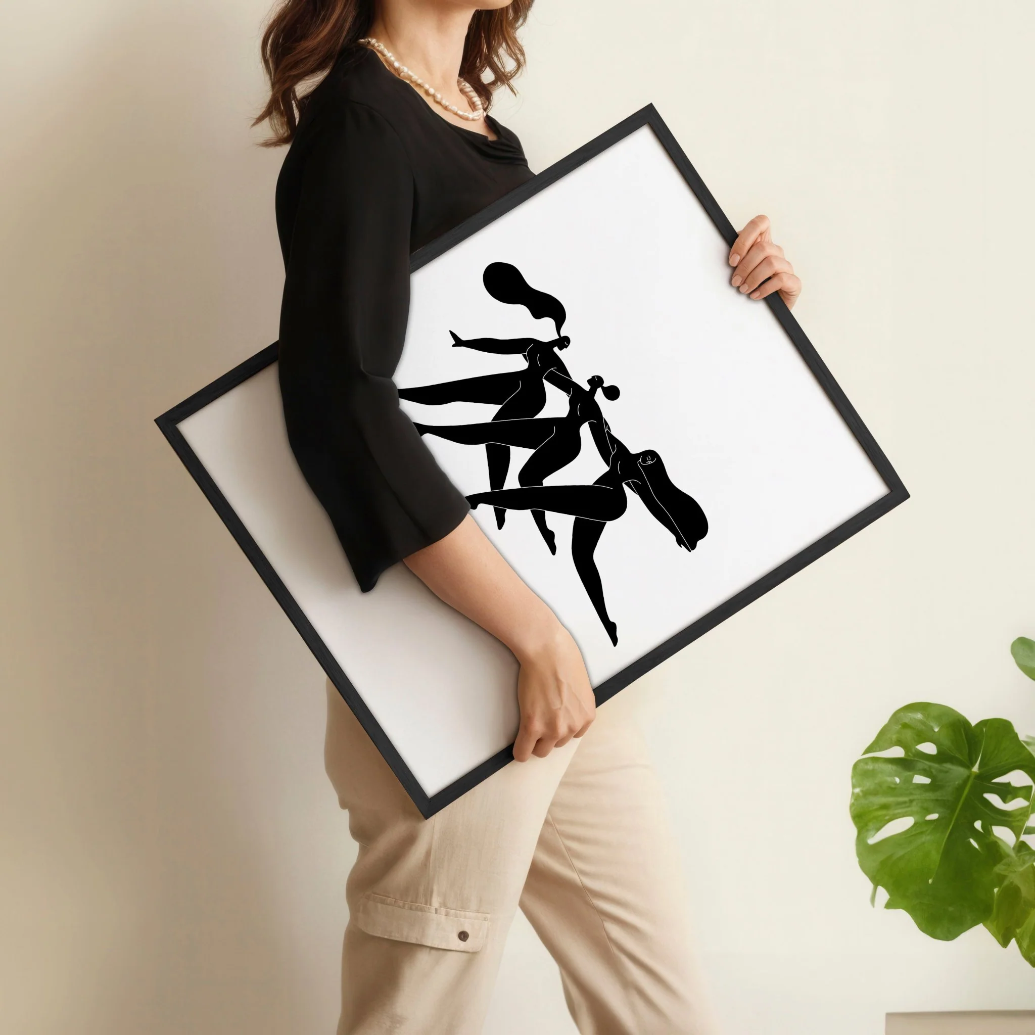 Canvas Art For Bathrooms | Set of 2 Boho Women Wall art Prints - Image 4