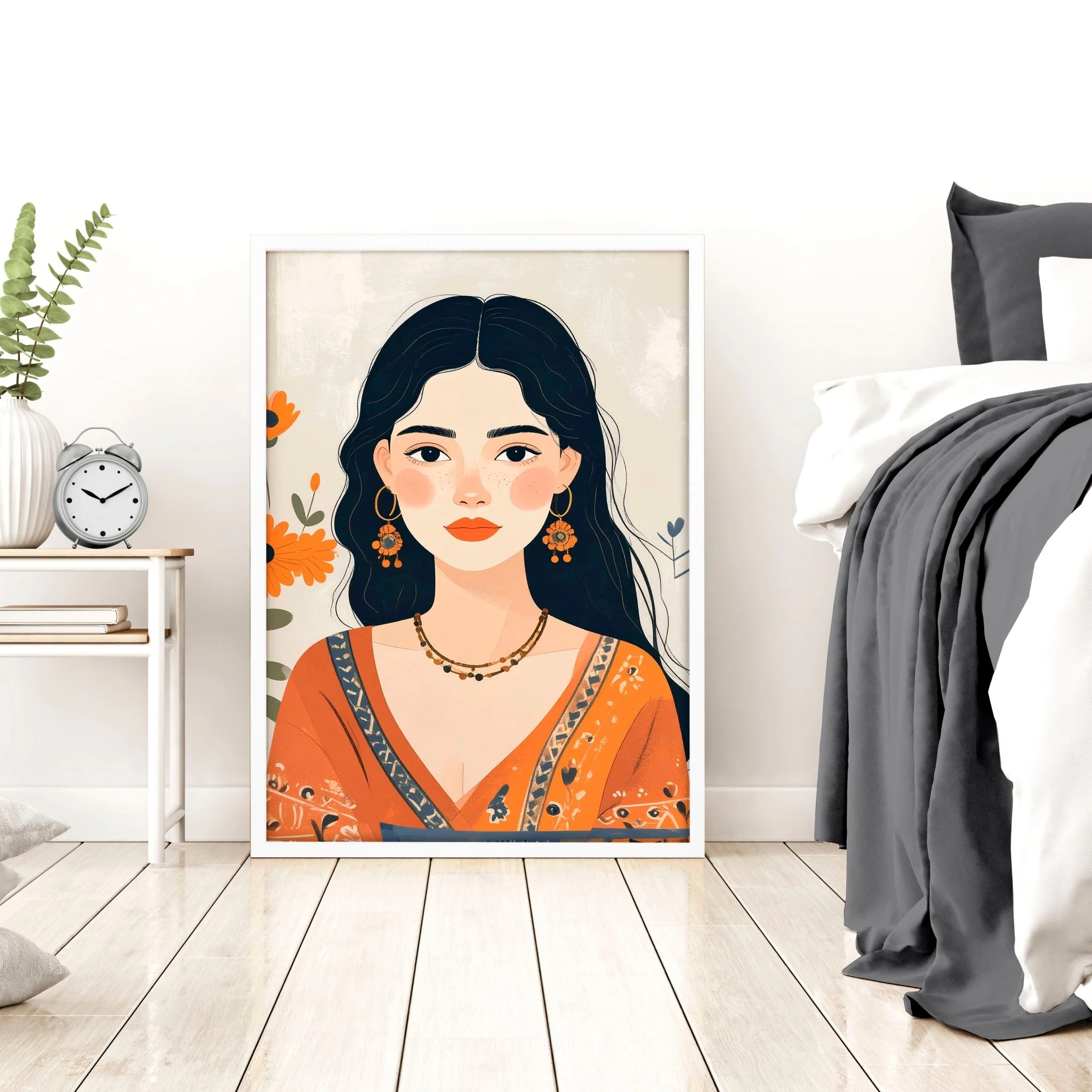 Canvas Bedroom Art | Set of 3 Boho Women Wall art Prints - Image 10