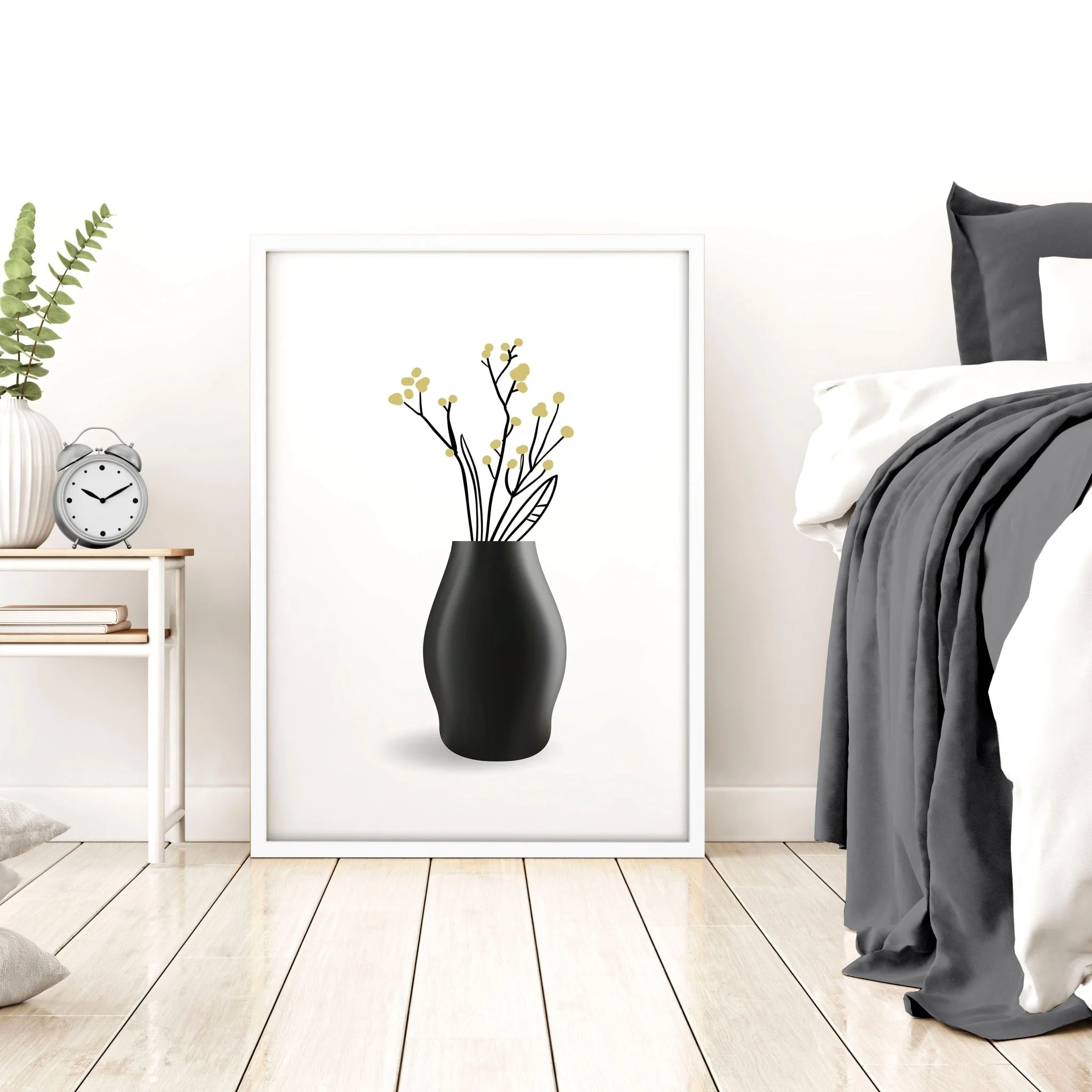 Canvas Framed Wall Art | Set of 3 Botanical Wall art Prints - Image 11