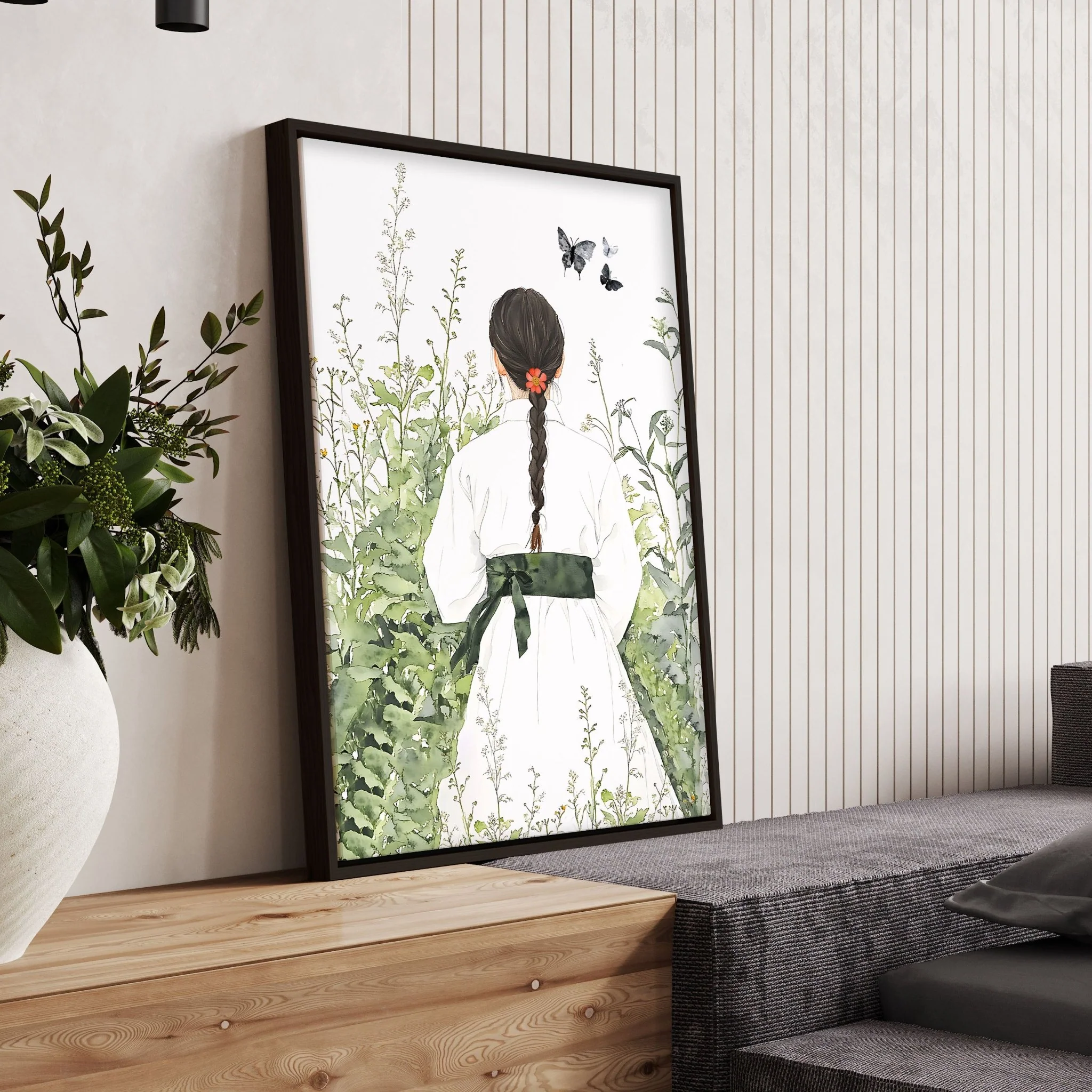 Canvas Pictures For Living Room | Set of 3 Boho Women Wall art Prints - Image 12