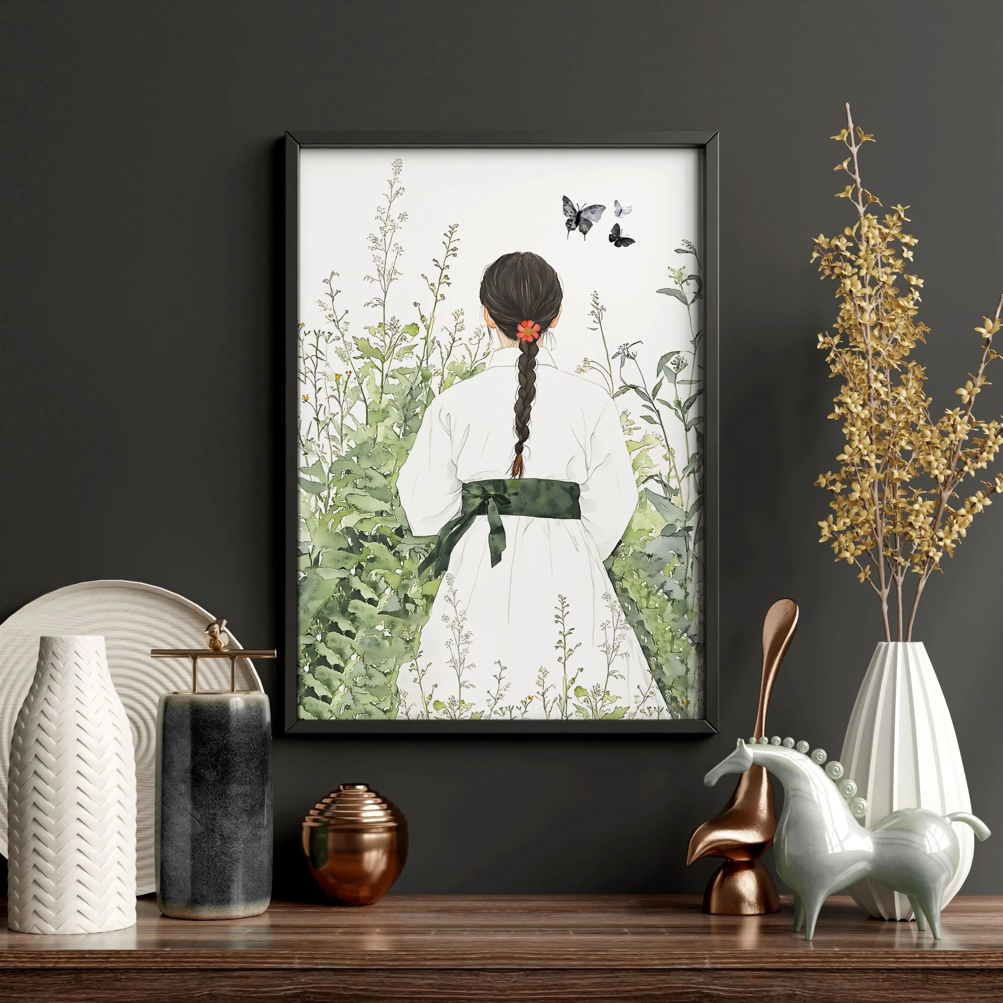 Canvas Pictures For Living Room | Set of 3 Boho Women Wall art Prints - Image 15