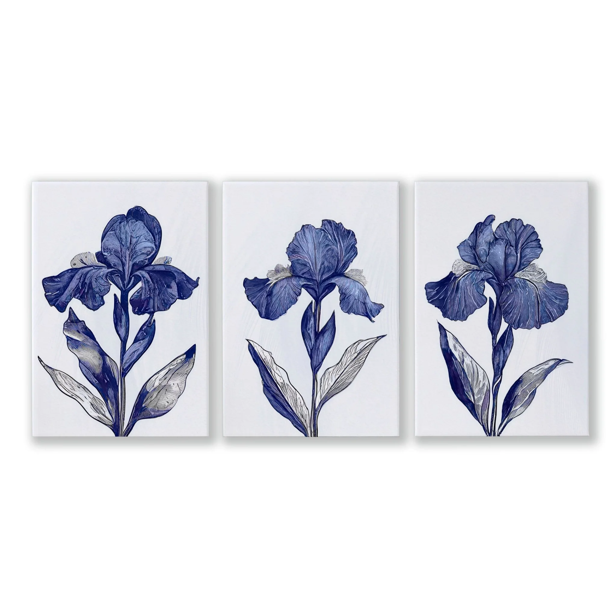 Canvas Pictures For Walls | Set of 3 Botanical Wall art Prints - Image 17