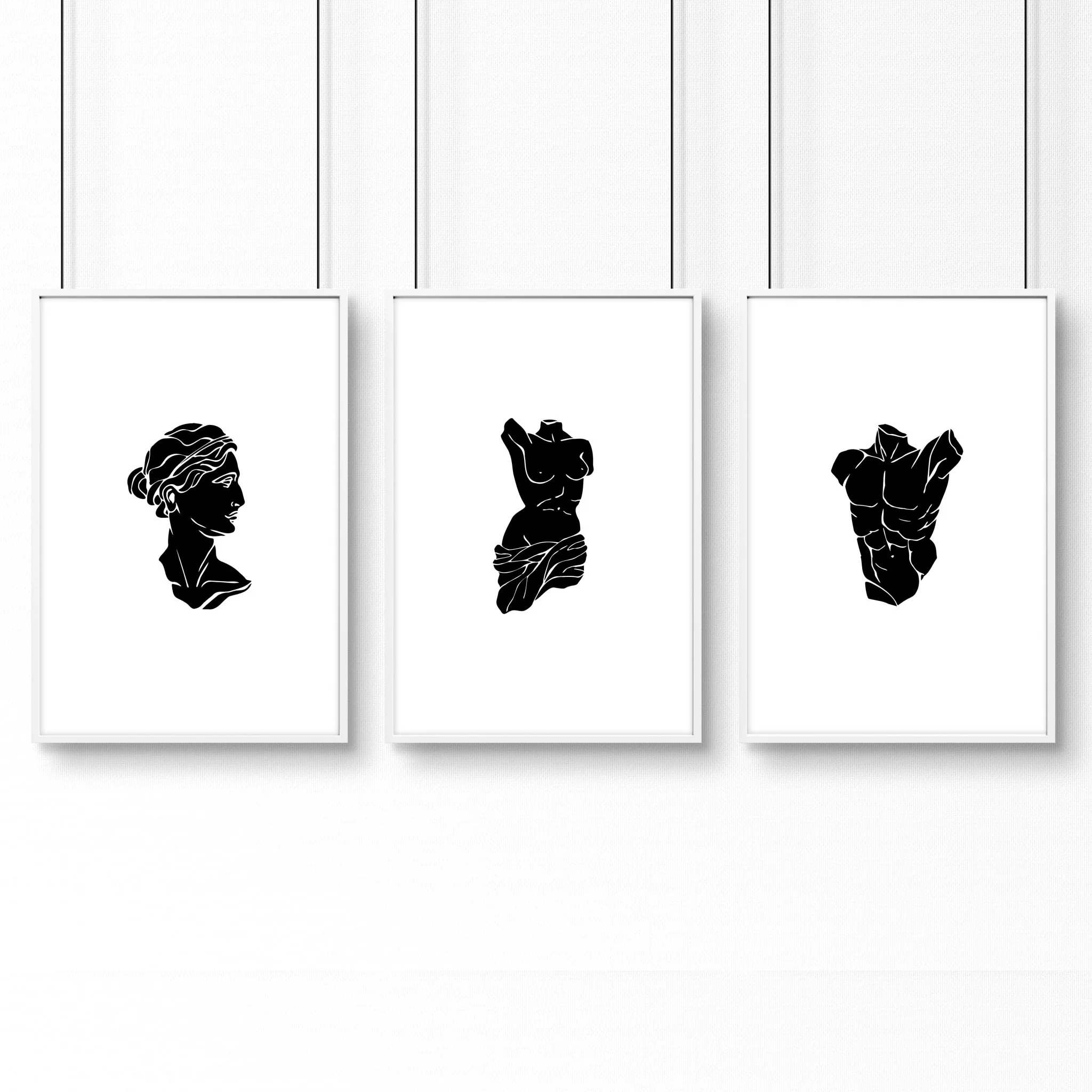 Canvas Wall Hanging | Set of 3 Sculpture Wall art Prints - Image 16