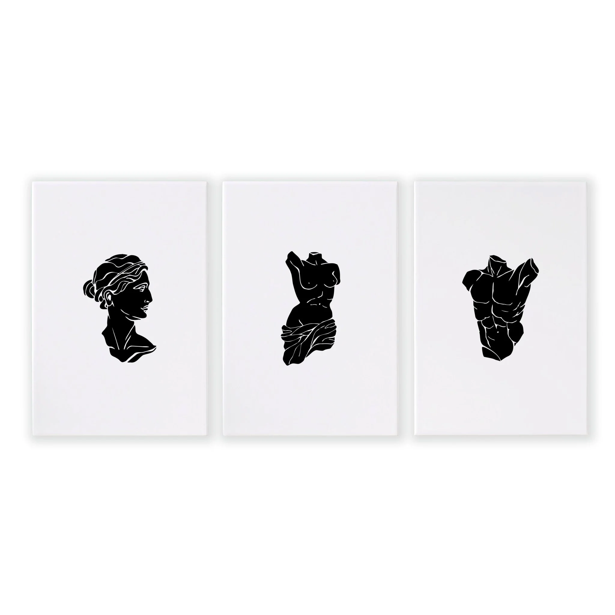 Canvas Wall Hanging | Set of 3 Sculpture Wall art Prints - Image 17