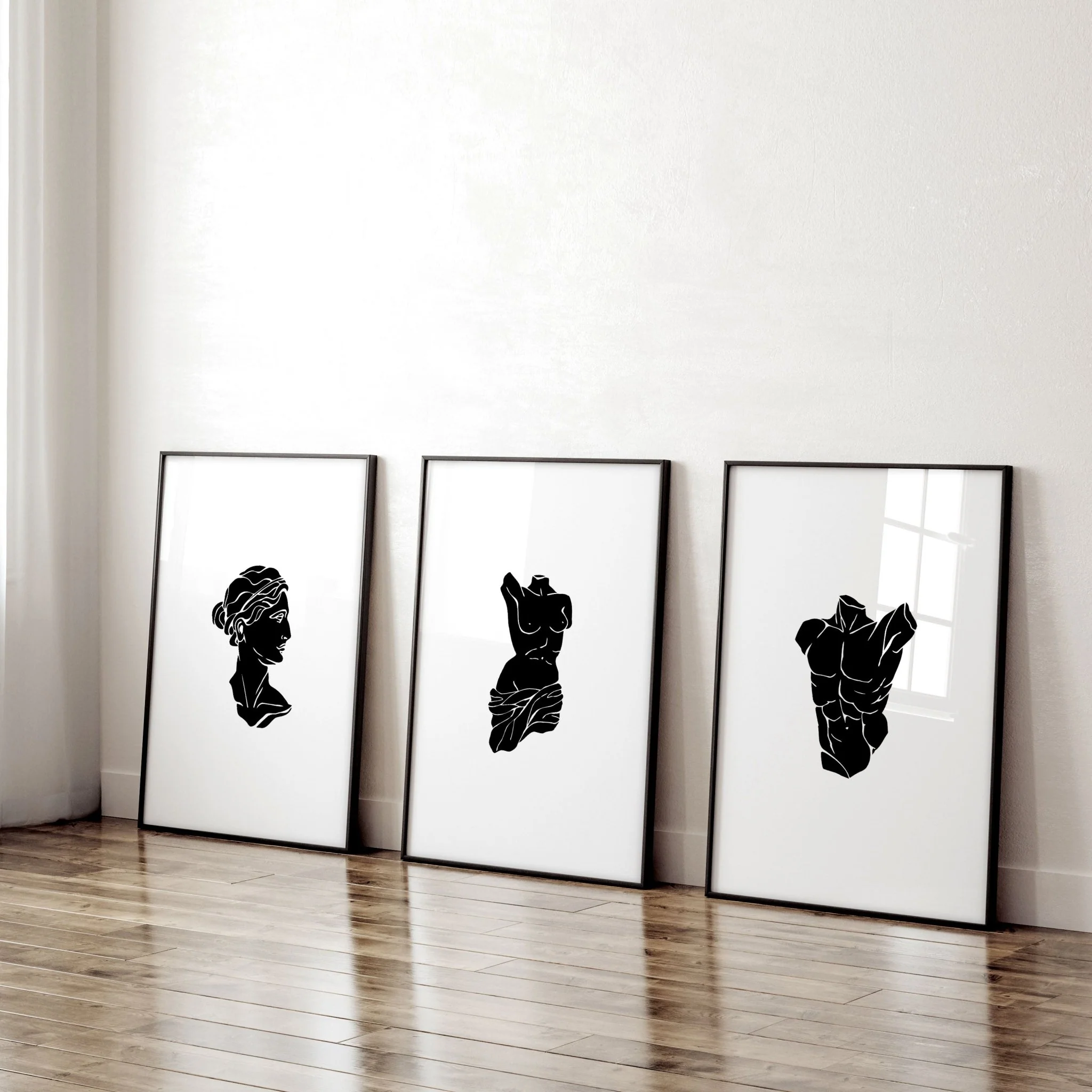 Canvas Wall Hanging | Set of 3 Sculpture Wall art Prints - Image 3