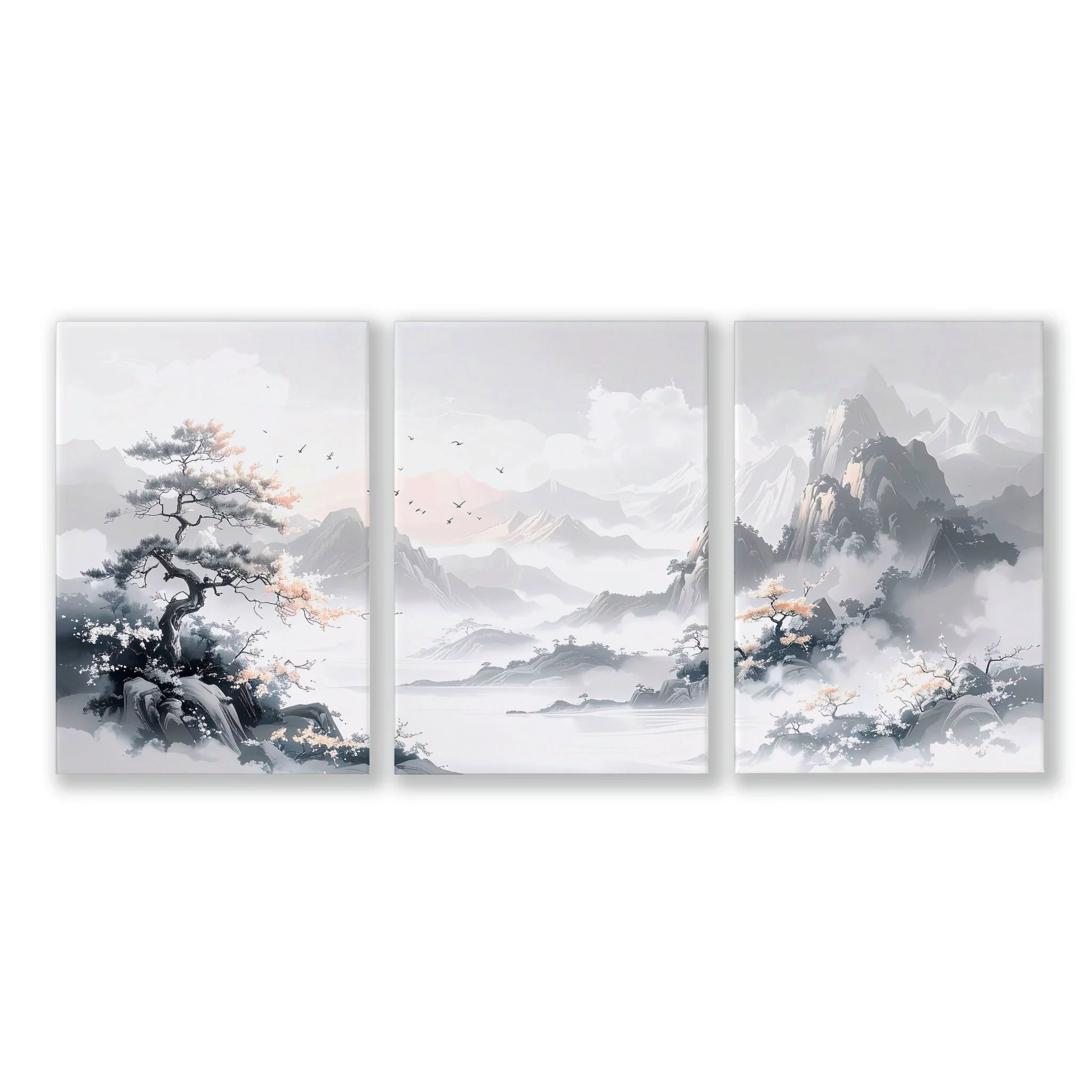 Canvas Wall Prints | Set of 3 Asian Inspired Wall art Prints - Image 11