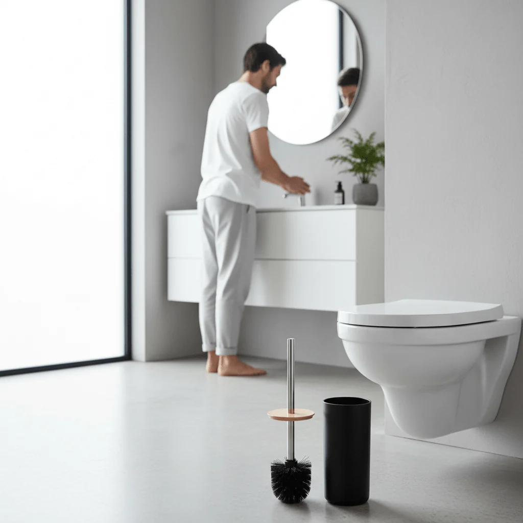 Canyon Black Toilet Brush Holder - Image 2