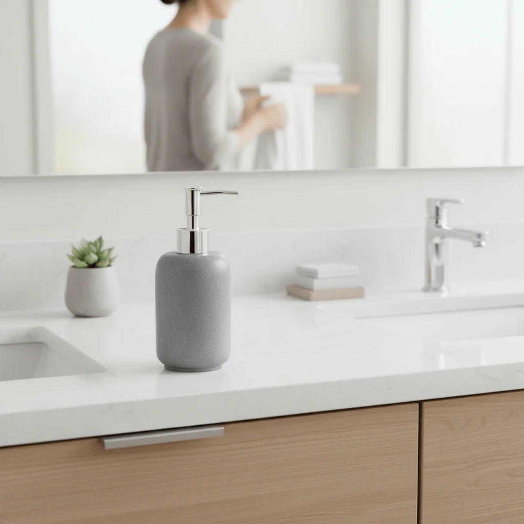 Canyon Grey Stone Effect Lotion Dispenser - Image 2