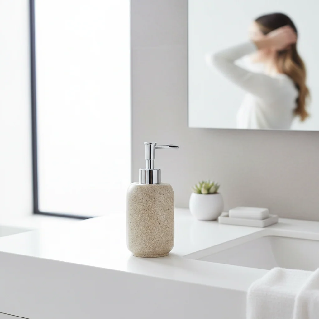 Canyon Natural Stone Effect Lotion Dispenser - Image 2