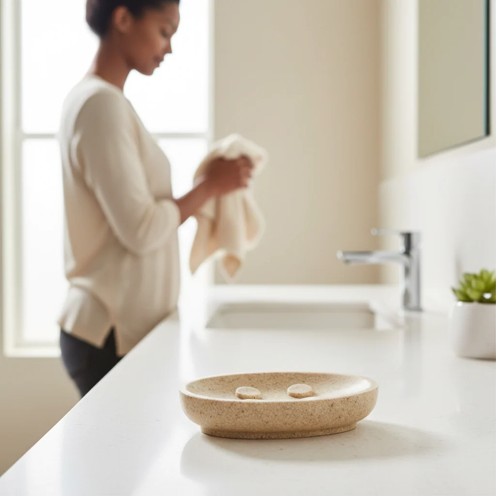 Canyon Natural Stone Effect Soap Dish - Image 2