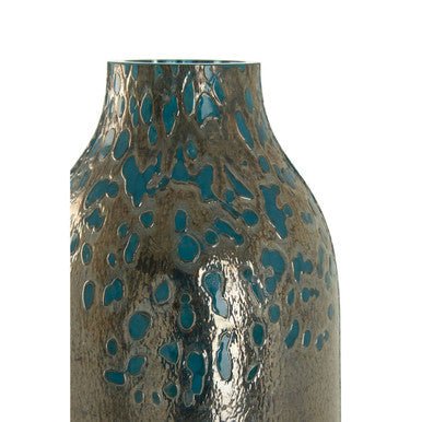 Caris Blue Speckled Glass Small Vase - Image 11