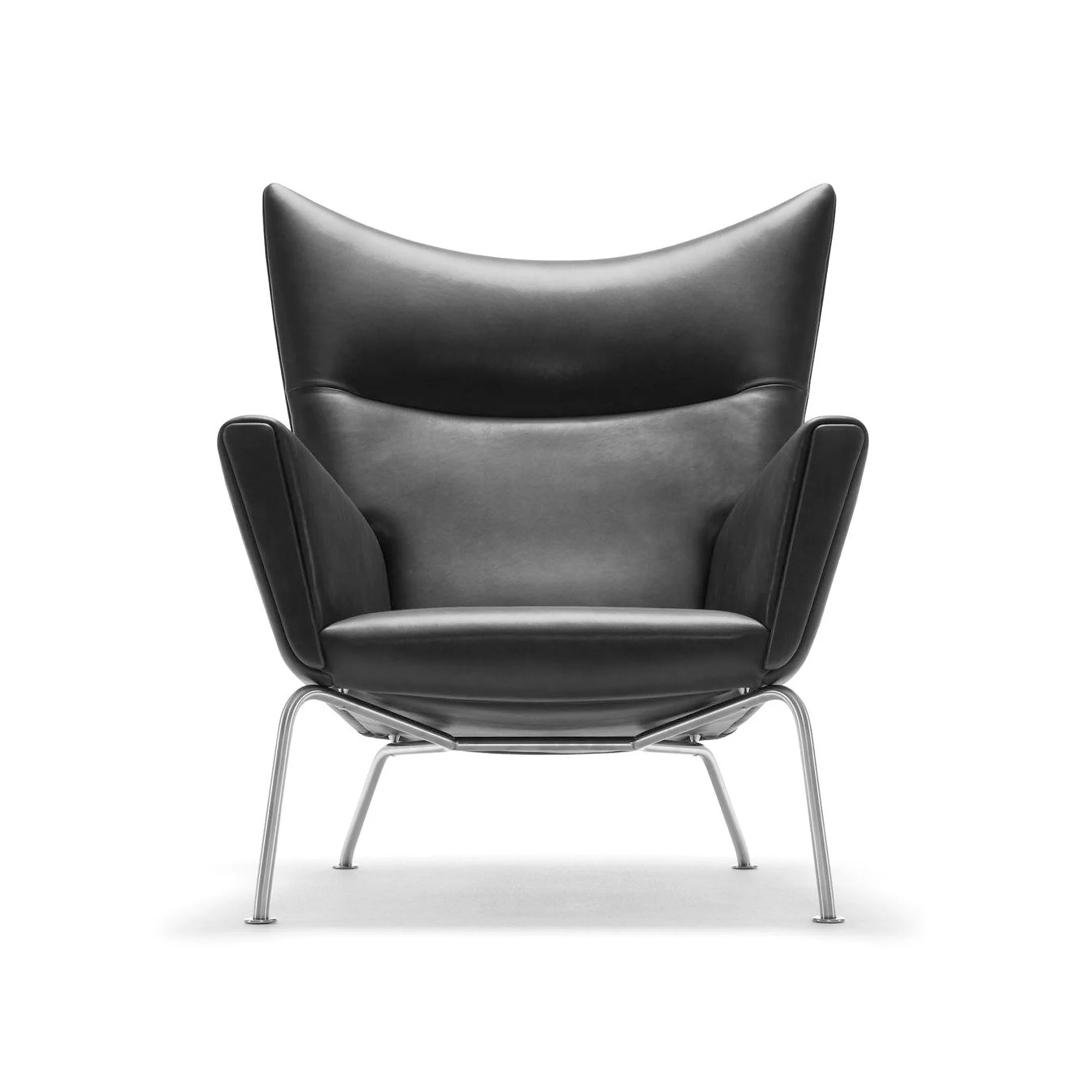 Carnaby High Back Armchair with Ottoman, Black - Image 7