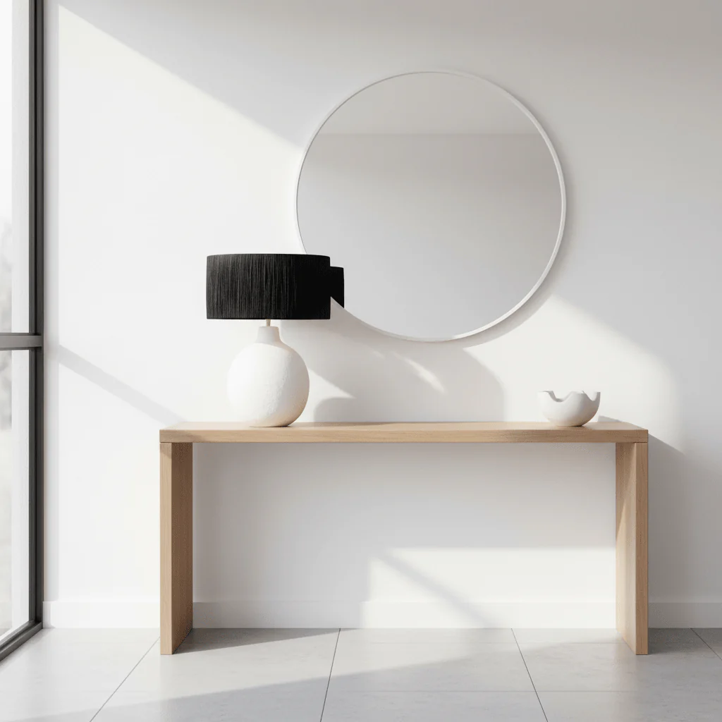 Carta 61cm White Papier Mache Table Lamp With Black Raffia Shade - Image 7