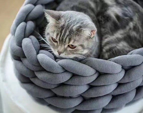 Cat House Cushion Soft Long Plush Warm Pet Mat Cute Kennel Cat Sleeping Basket Bed Round Fluffy Comfortable Touch Pet Products - Image 10