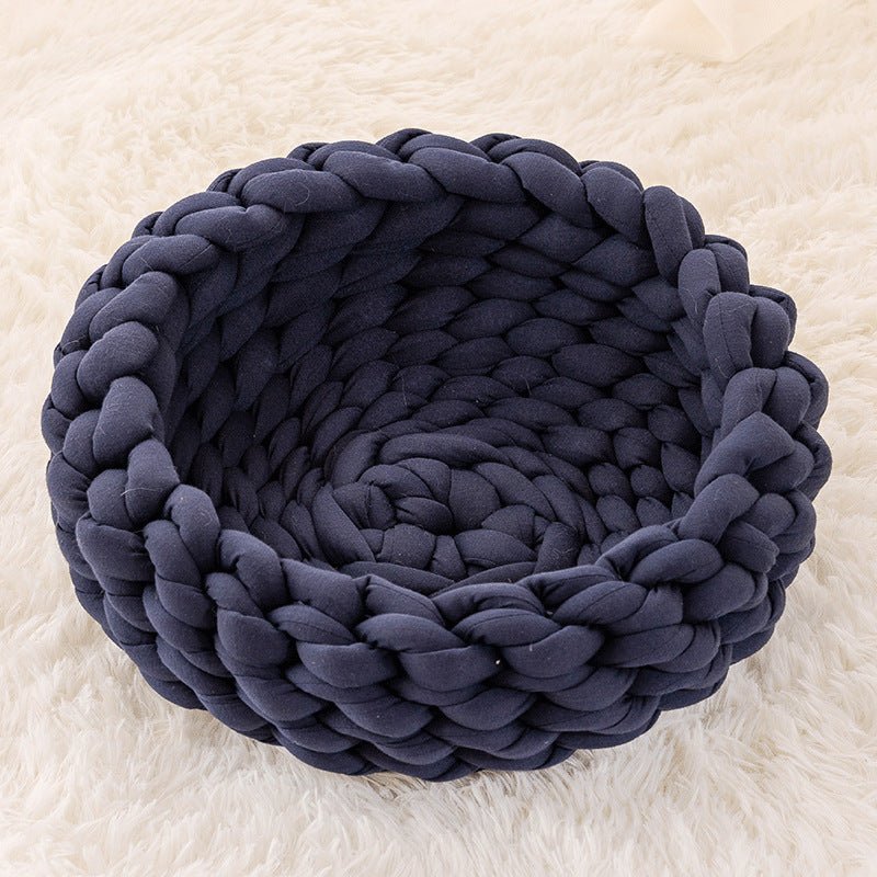 Cat House Cushion Soft Long Plush Warm Pet Mat Cute Kennel Cat Sleeping Basket Bed Round Fluffy Comfortable Touch Pet Products - Image 13