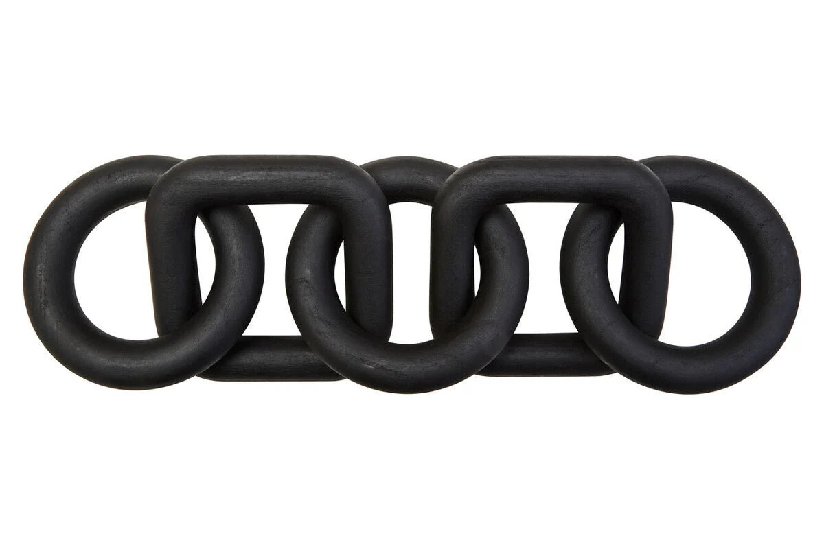Cato 5 Link Black Wood Chain Sculpture - Image 6
