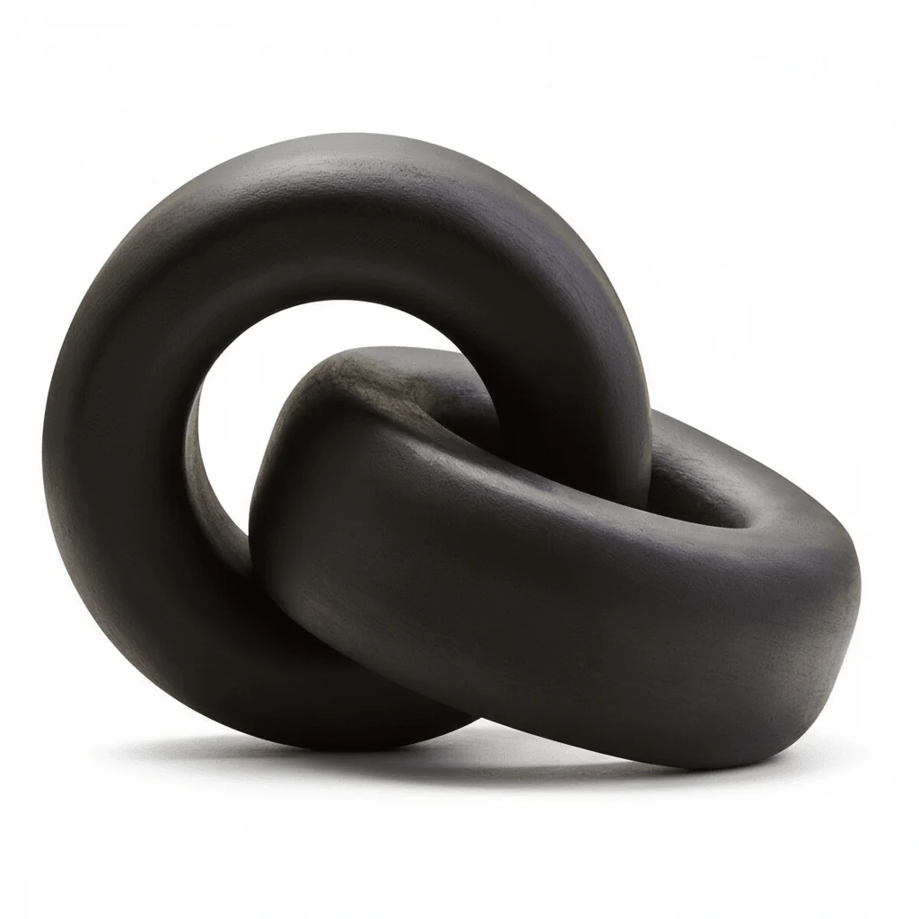 Cato Black Wood Knot Decor