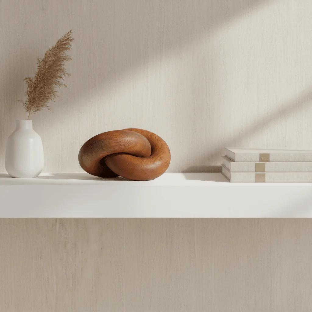 Cato Brown Wood Knot Decor - Image 3