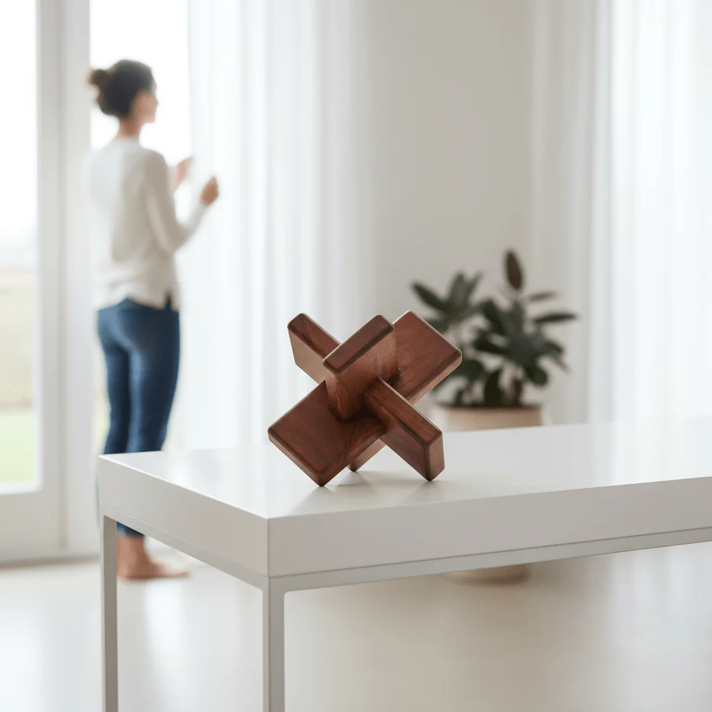 Cato Brown Wood Sculpture - Image 2