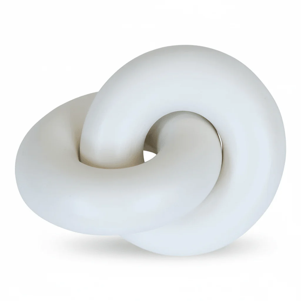 Cato White Wood Knot Decor